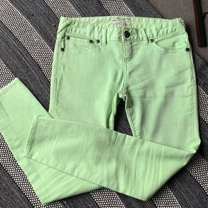 FREE PEOPLE Pastel Green Skinny Leg Pant (26)